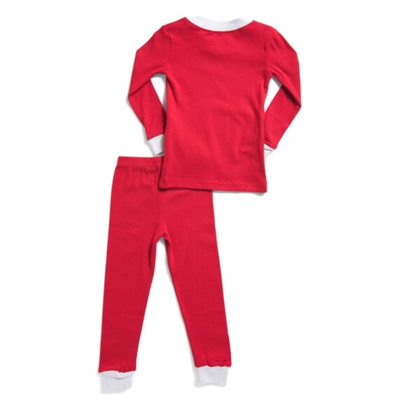 SARA'S PRINTS Multi Toddlers 2pc Santa Belt Pajama Set - Picture 2 of 2